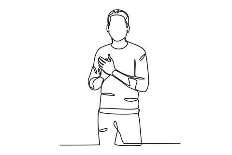 A happy man clapped his hands Stock Illustration