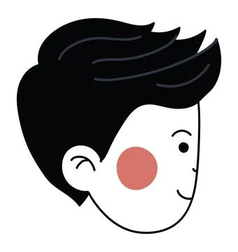 Happy man face design Stock Illustration