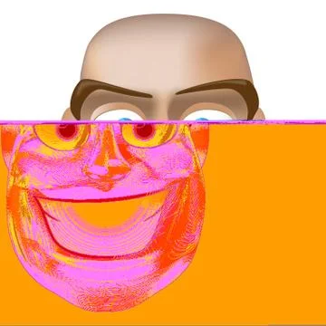 Happy man face Stock Illustration