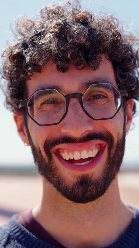 Happy man looking at camera. Stock Footage 268760873