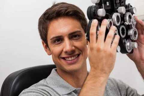 Happy man looking at camera Фото