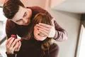 The happy man makes an offer of marriage to his girlfriend Photo