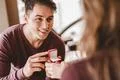 The happy man makes a proposal to his girlfriend Photo