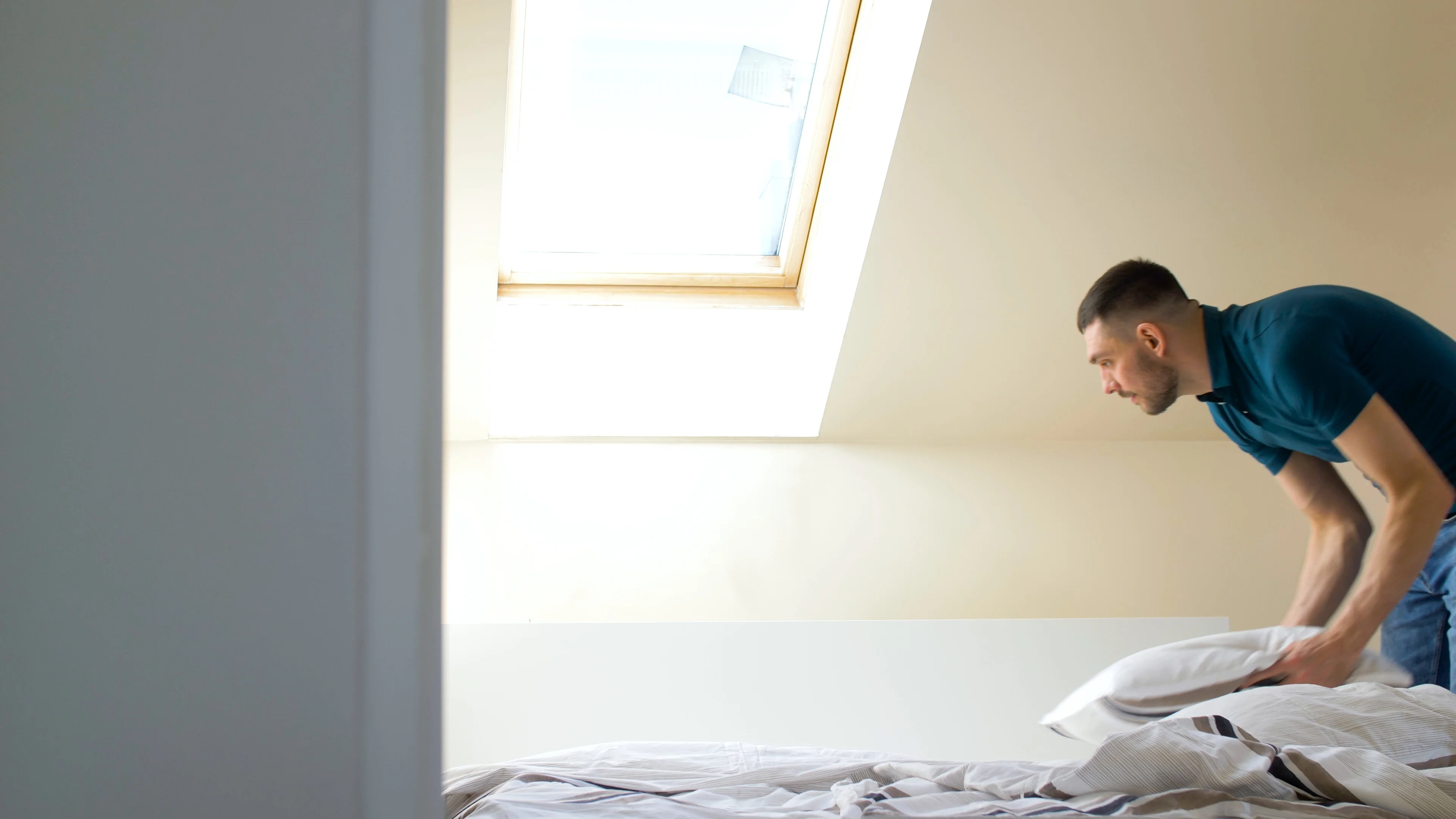 Image result for man making bed