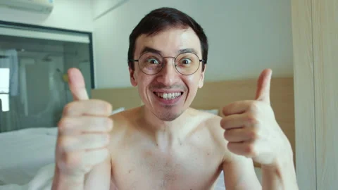 Happy man showing thumbs up gesture Stock Footage 337365040