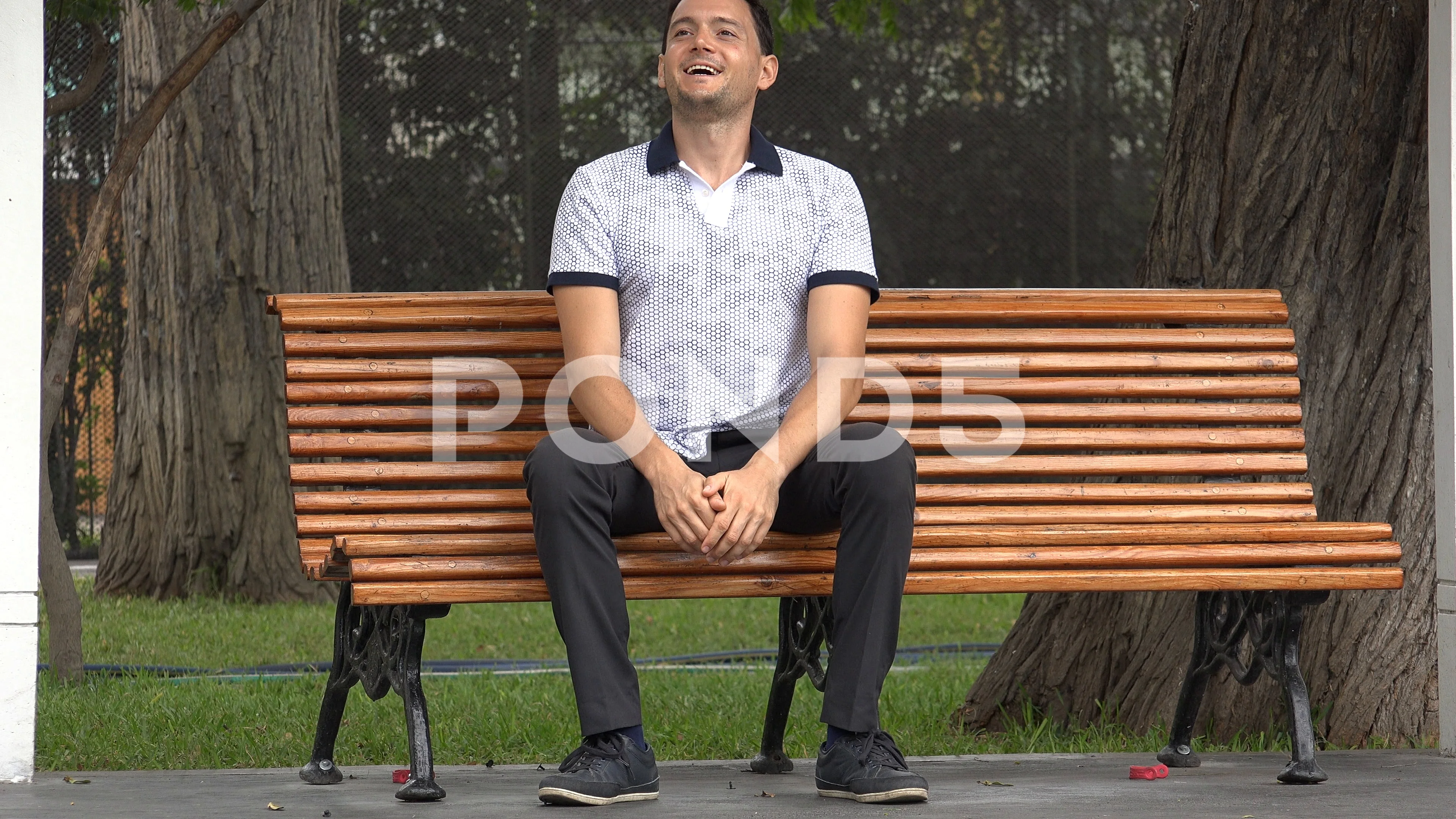 person on park bench