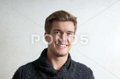 Happy man smiling Stock Photos