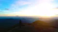 The happy man standing on the top of the mountain with a picturesque landscape 4k or 4k+ Resolution