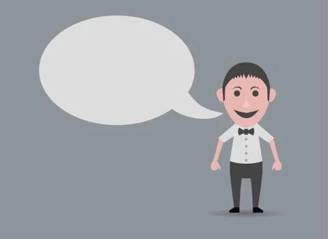 Happy man talking イラスト素材
