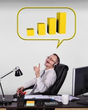 Happy  manager Stock Illustration