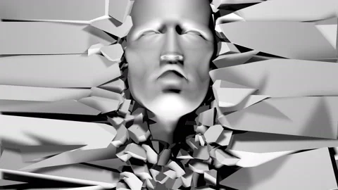 Happy Mapping Face Projection Mapping Loop Stock Footage 152766153