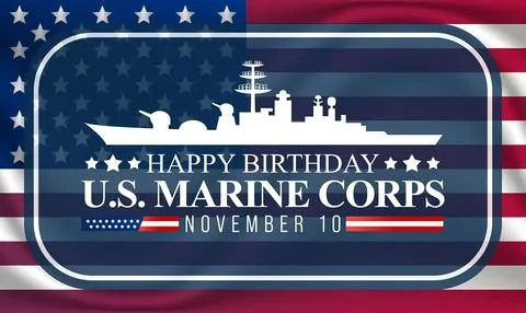 Happy marine corps Stock Illustration