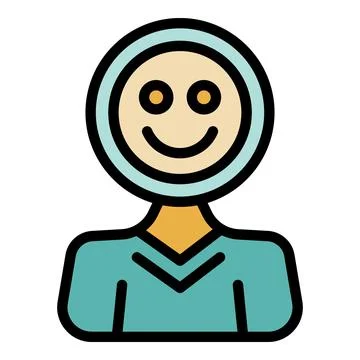 Happy marketing icon vector flat Stock Illustration
