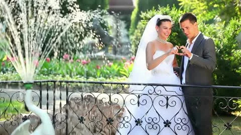 Happy married couple Stock Footage 24656979