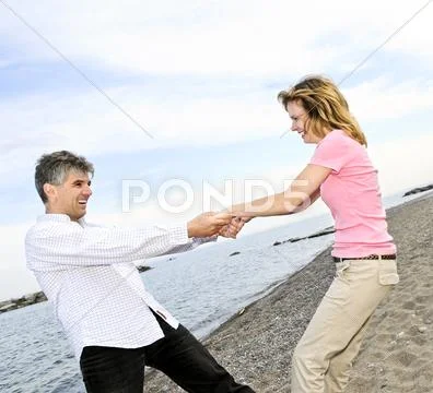 Happy mature couple Stock Photos