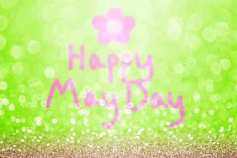 Happy May Day Background Stock Photos