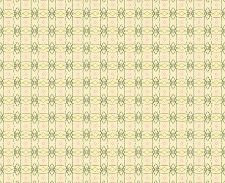 Happy meadow fresh stroke-based surface pattern with stroke-built abstract motif Stock Illustration