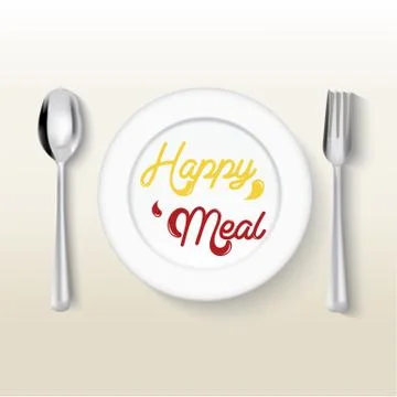 Happy meal concept Illustrazione stock