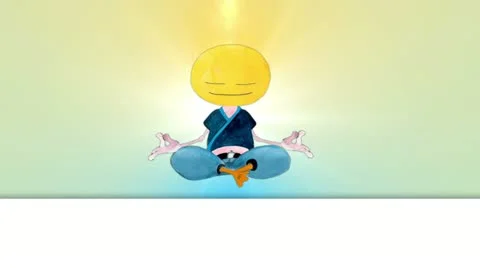 Happy Meditating Video stock 11401095