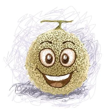 Happy melon Stock Illustration