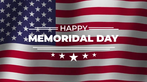 Happy Memorial day animation with Flag USA. Animation 4k video Stock Footage 274262276