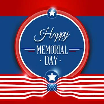 Happy Memorial day background Stock Illustration