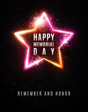 Happy memorial day background. Remember and honor. Stock Illustration