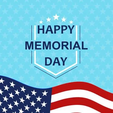 Happy Memorial Day background. US Memorial Day celebration. American national Illustrazione stock