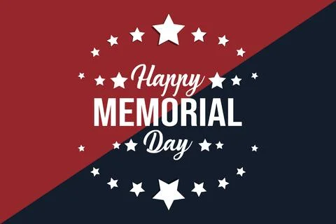 Happy memorial day vector for greeting cards and more Stock Illustration