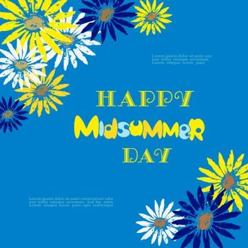 Happy Midsummer card Stock Illustration