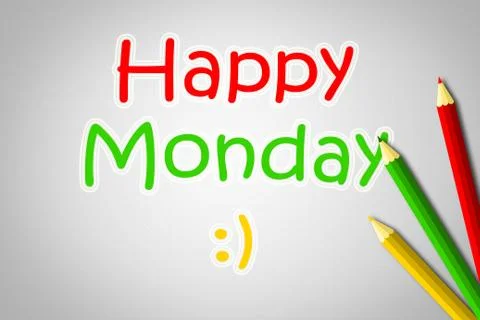 Happy monday concept Stock Illustration