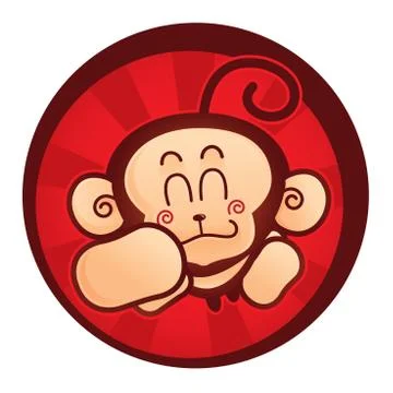 Happy Monkey Stock Illustration