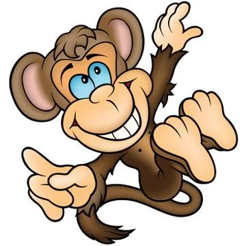 Happy Monkey Stock Illustration