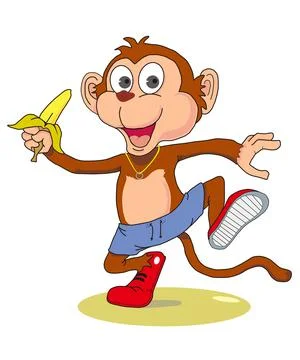 Happy monkey Stock Illustration
