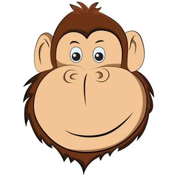 Happy monkey illustration Stock Illustration
