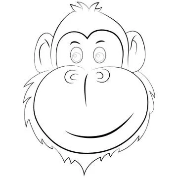 Happy monkey illustration Stock Illustration