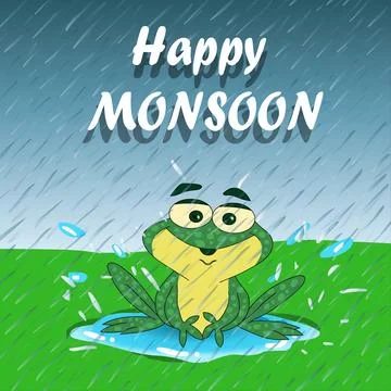 Happy Monsoon Stock Illustration