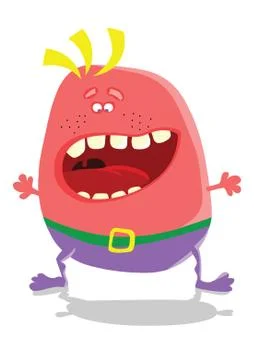 Happy monster Stock Illustration