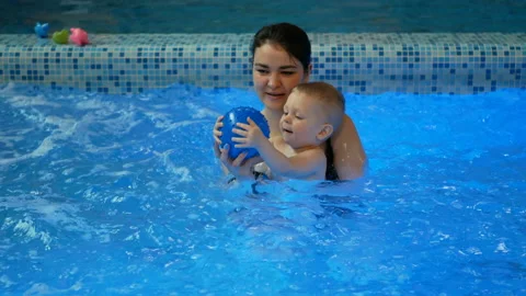 Mother Son Swimming Pool Stock Footage ~ Royalty Free Stock Videos | Page 3