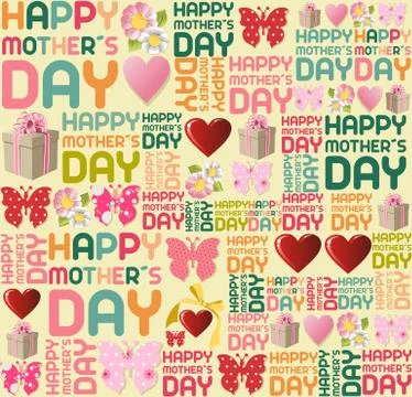 Happy mother day pattern 스톡 일러스트