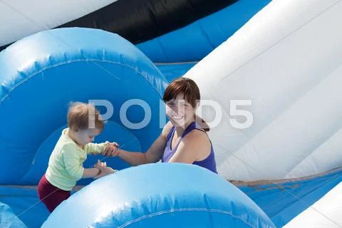 Happy mother with toddler Stock Photos