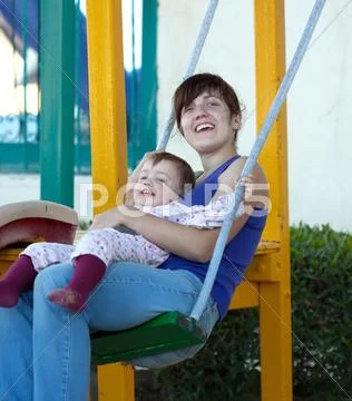 Happy mother with toddler Stock Photos
