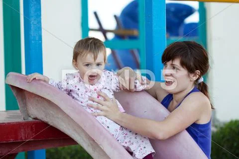 Happy mother with toddler Stock Photos