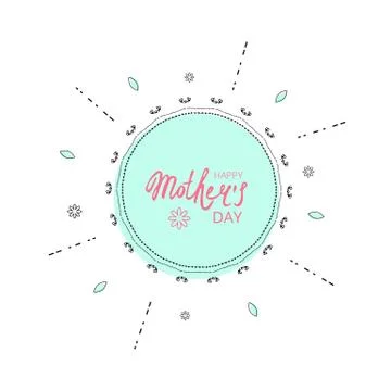 Happy Mother's Day circle badge. Element for graphic design - web, social med Stock Illustration