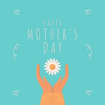 Happy Mothers Day flat vector illustration Stock Illustration