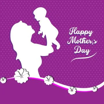 Happy mothers day illustration concept Stock Illustration