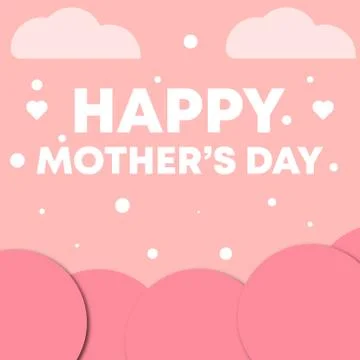 Happy mother's day social media post design template vector. Stock Illustration