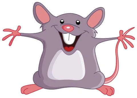 Happy mouse Stock Illustration