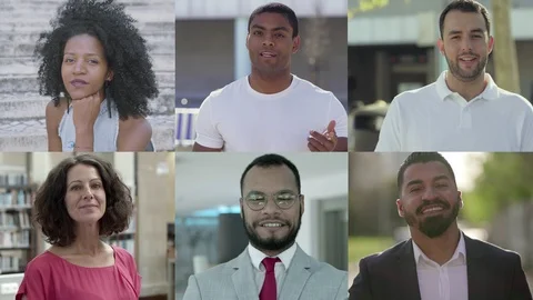 Happy multiethnic people Stock Footage 120979836