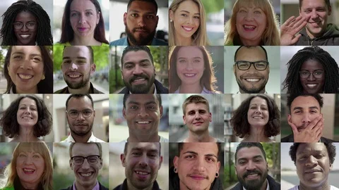 Happy multiethnic people Stock Footage 122131729